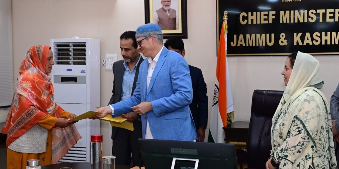 CM Omar Abdullah hands over regularisation orders to CPWs of School Education Department