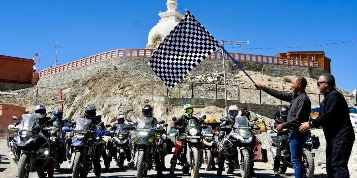 Changthang Expedition Featuring BMW Motorrad Riders Flagged Off from Shanti Stupa, Leh