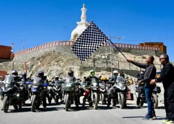 Changthang Expedition Featuring BMW Motorrad Riders Flagged Off from Shanti Stupa, Leh
