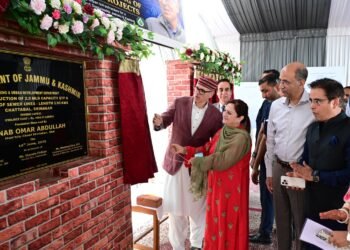 CM Omar Abdullah lays foundation stones for two major sewerage infrastructure projects in Srinagar