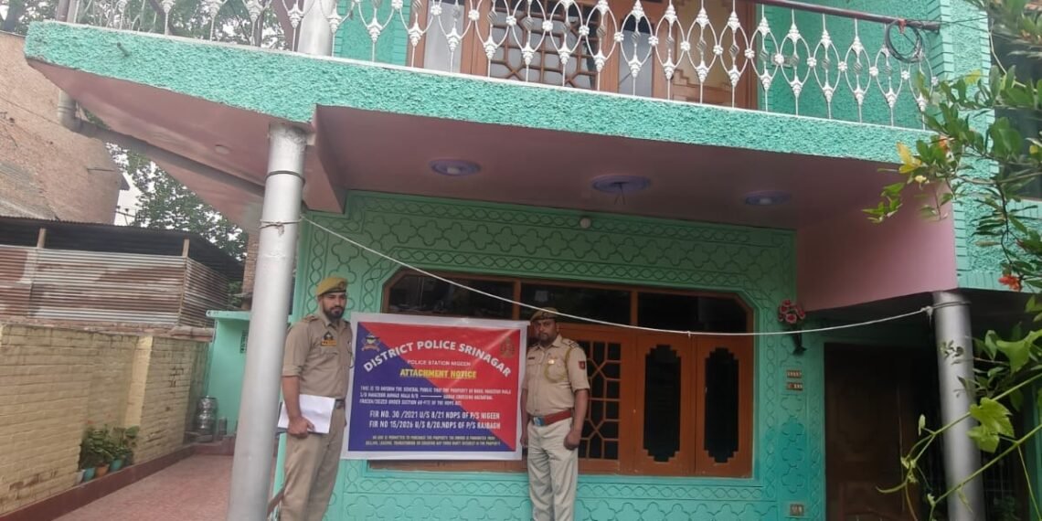 Police Attaches Properties Worth ₹3.5 Crore of Drug Peddlers In Srinagar