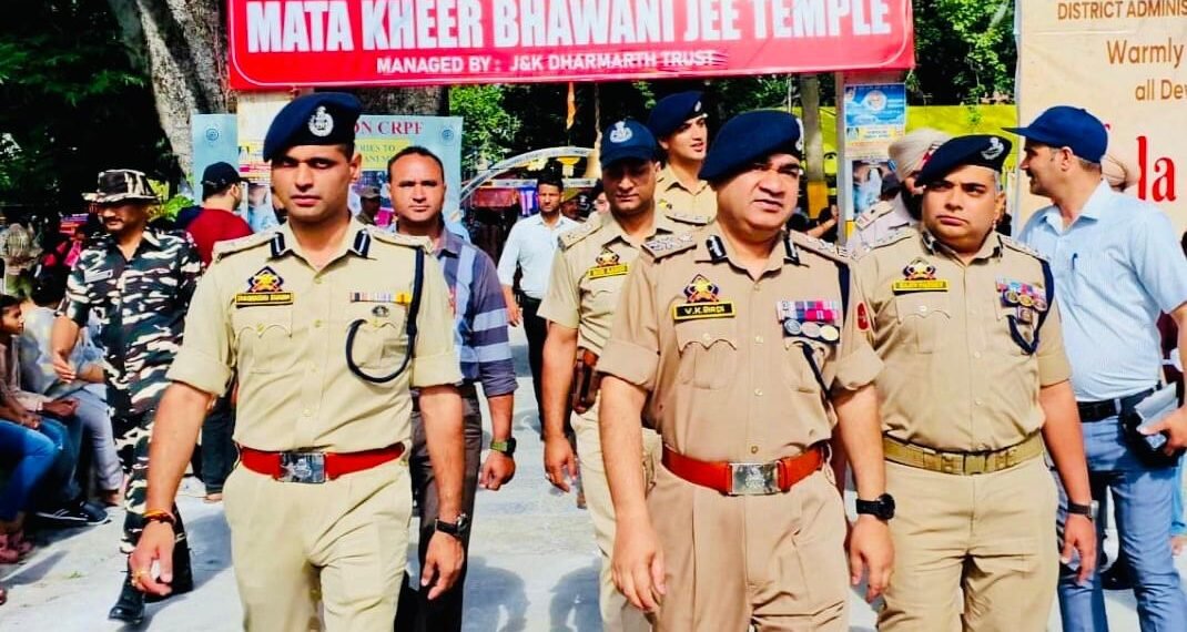 IGP KASHMIR SHRI V.K. BIRDI-IPS REVIEWS SECURITY ARRANGEMENTS AT KHEER BHAWANI TEMPLE AHEAD OF MATA KHEER BHAWANI MELA-2026.