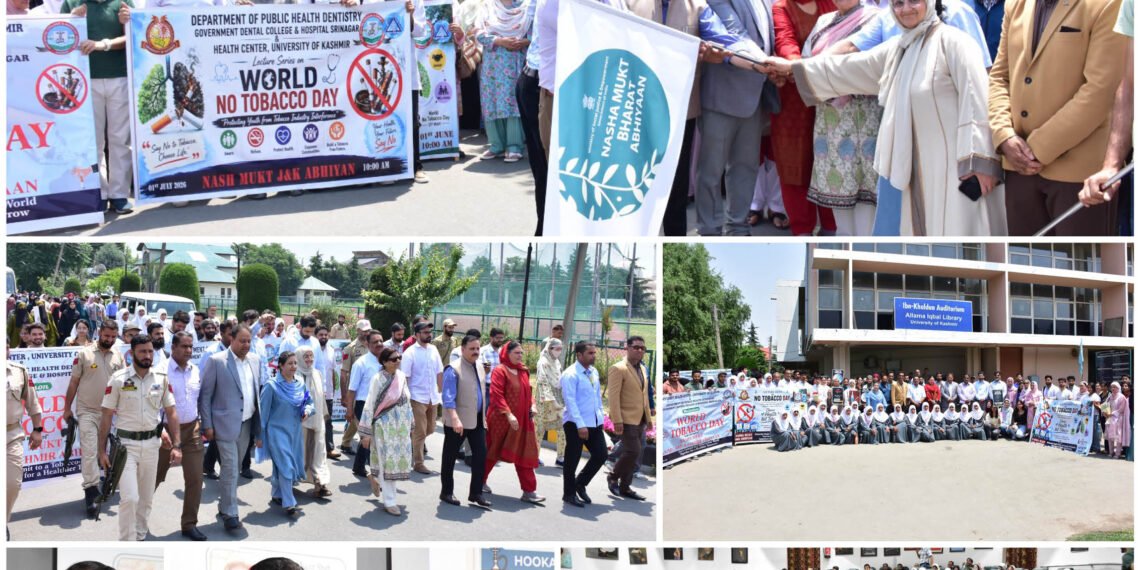 KU flags off walkathon on World No Tobacco Day, holds lecture series under Nasha Mukt J&K Abhiyaan