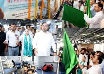 Satish Sharma flags off pilgrimage to Somnath Ji from Jammu