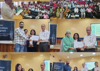 5-Day Peace Education Programme Workshop concludes successfully at Town Hall Doda