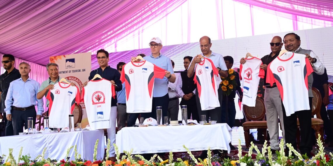 CM Omar Abdullah unveils official merchandise for Kashmir Marathon 2026, launches promotional campaign for the event