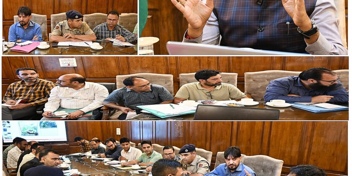 Div Com Kashmir reviews Flood Preparedness in Kulgam, directs for High-Level Readiness