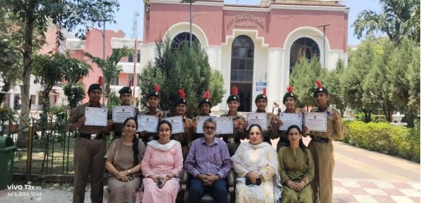 GCW Parade Ground NCC Cadets felicitated for outstanding participation in National Camps