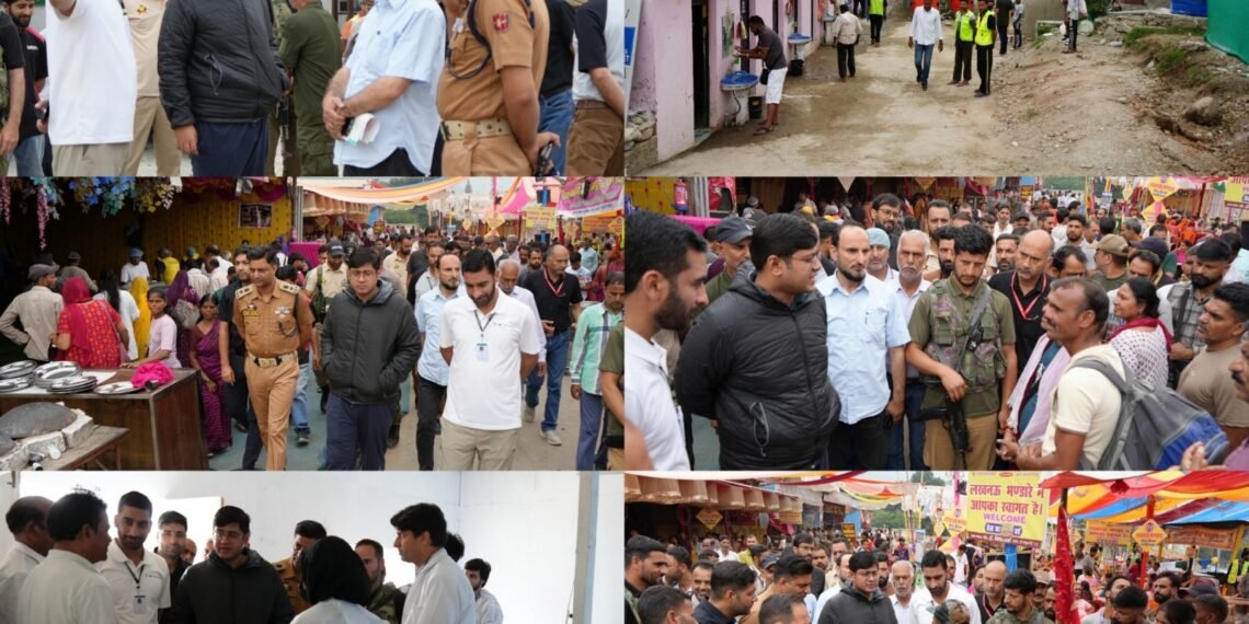 DC Ganderbal visits Yatra Transit Camp Manigam, takes stock of facilities for devotees