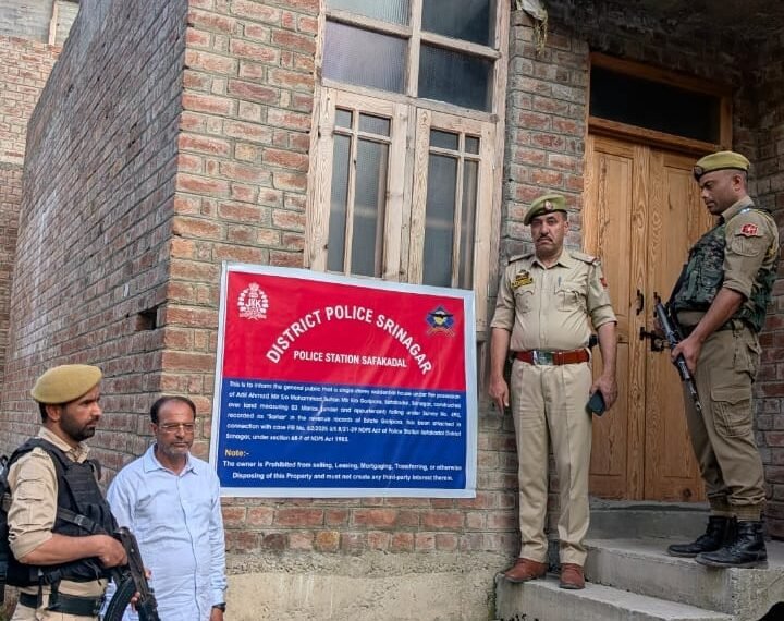 Police Attach Properties Worth Over ₹3.34 Crore in Crackdown on Drug Trade In Srinagar