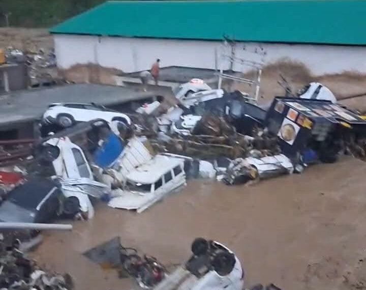 Flash Floods Submerge Bela Colony In Rajouri, Vehicles Swept Away From Bus Stand