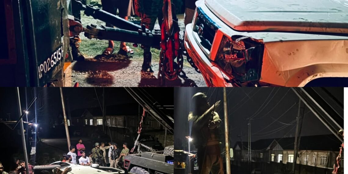 Indian Army Rescues Accident-Damaged Vehicle In Bandipora