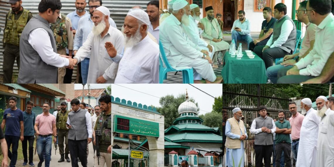 DC Ganderbal visits Shrine of Hazrat Qamar-Ud-Din Bukhari (RA), interacts with devotees and locals; reviews arrangements on occasion of Urs