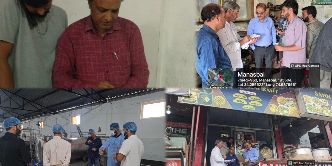 FDA J&K Conducts 148 Inspections, Lifts 99 Food Samples Across All Districts of the UT