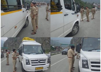 MVD Ramban conducts enforcement drive at Seri, E-Challans 13 Vehicles, seizes 1 vehicle for MV Act Violations