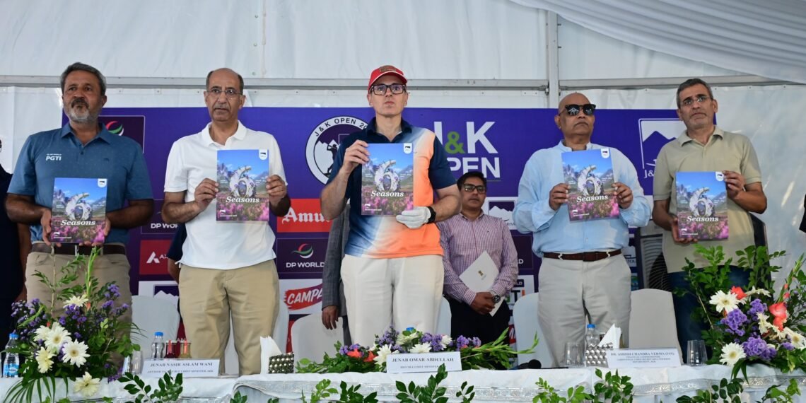 CM Omar Abdullah tees off PGTI Golf Tournament at RSGC, unveils trophy, pledges to make J&K a premier golf tourism destination