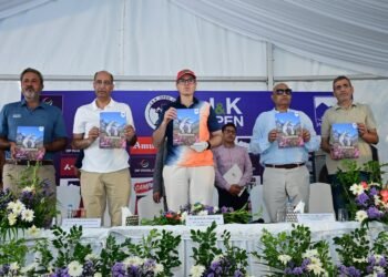 CM Omar Abdullah tees off PGTI Golf Tournament at RSGC, unveils trophy, pledges to make J&K a premier golf tourism destination