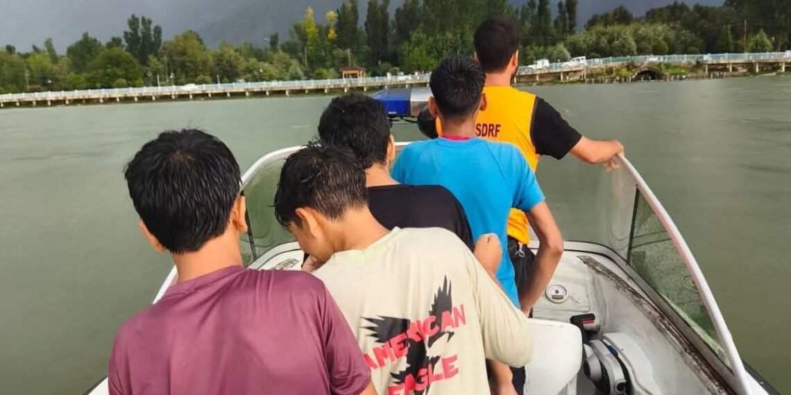 Four Boys Rescued From Dal Lake After Boat Gets Stranded In Gusty Winds