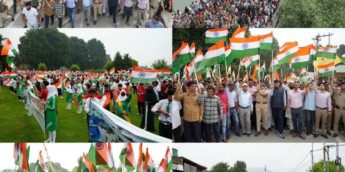 Mega Tiranga Rally held in Ganderbal as Part of ‘Har Ghar Tiranga’ Campaign