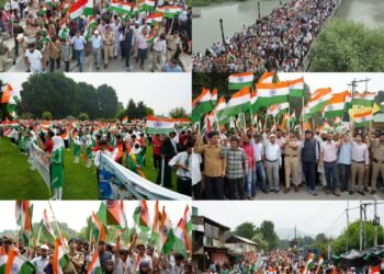 Mega Tiranga Rally held in Ganderbal as Part of ‘Har Ghar Tiranga’ Campaign
