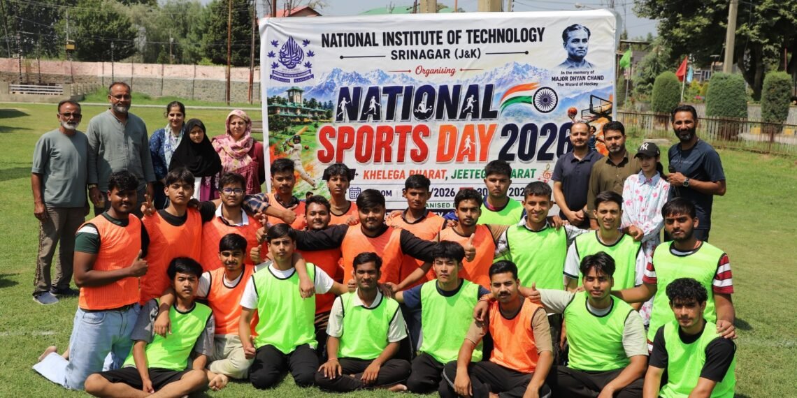 Three-day National Sports Day 2026 celebrations began at NIT Srinagar