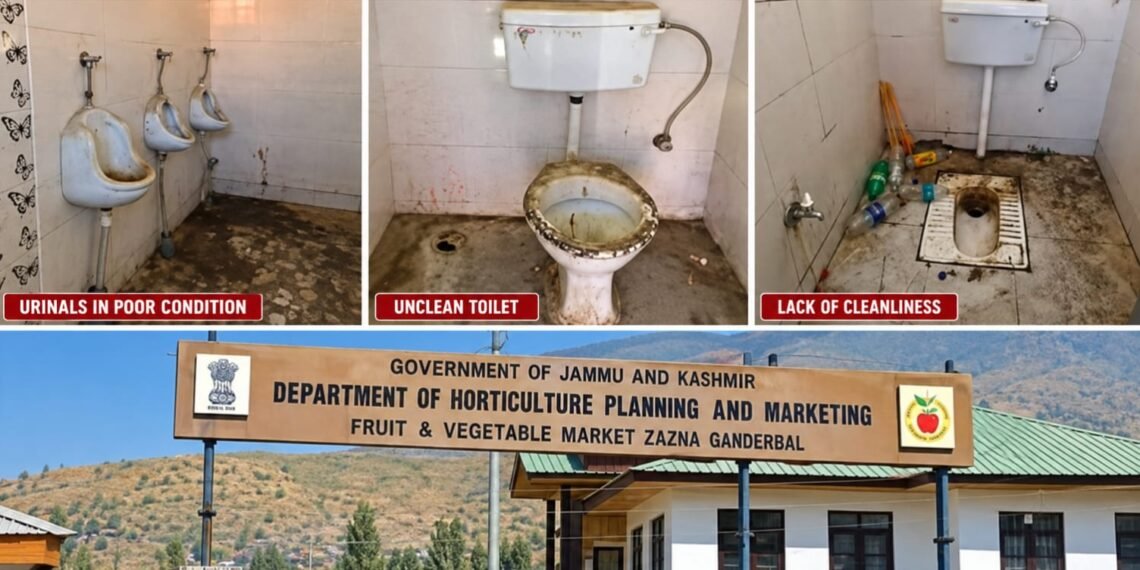 Neglected Washrooms at Zazna Fruit Mandi Leave Drivers, Non-Local Visitors Inconvenienced