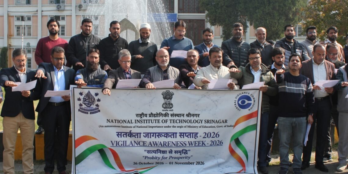 NIT Srinagar observes Vigilance Awareness Week with integrity pledge ceremony
